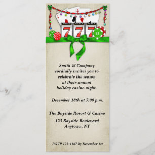 Invitación del día de fiesta del casino