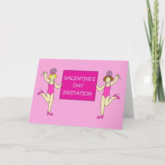 Invitación del día de Galentine, señoras de baile (Anverso)