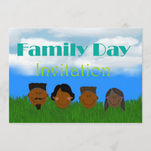 Invitación del día de la familia con la familia de