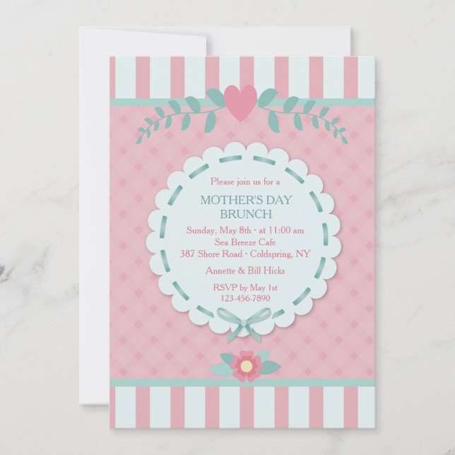 Invitación del Día de la Madre a la Perfección Ros (Anverso)