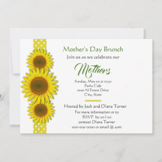 Invitación del Día de la Madre con lunares y giras