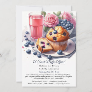 Invitación del día de la madre con tema de Cupcake