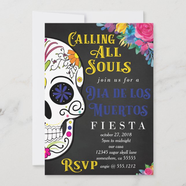 INVITACIÓN DEL DÍA DE LOS MUERTOS (Anverso)