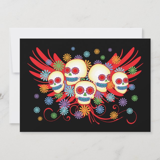 Invitación del Día de los Muertos 5x7 (Anverso)