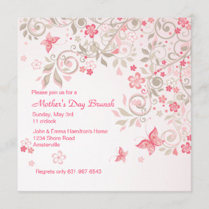Invitación del día de madre del prado de la