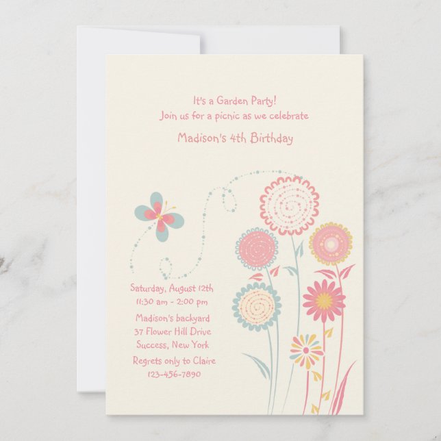 Invitación del día de primavera (Anverso)