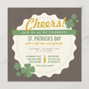 Invitación del Día de San Patricio de Craft Beer