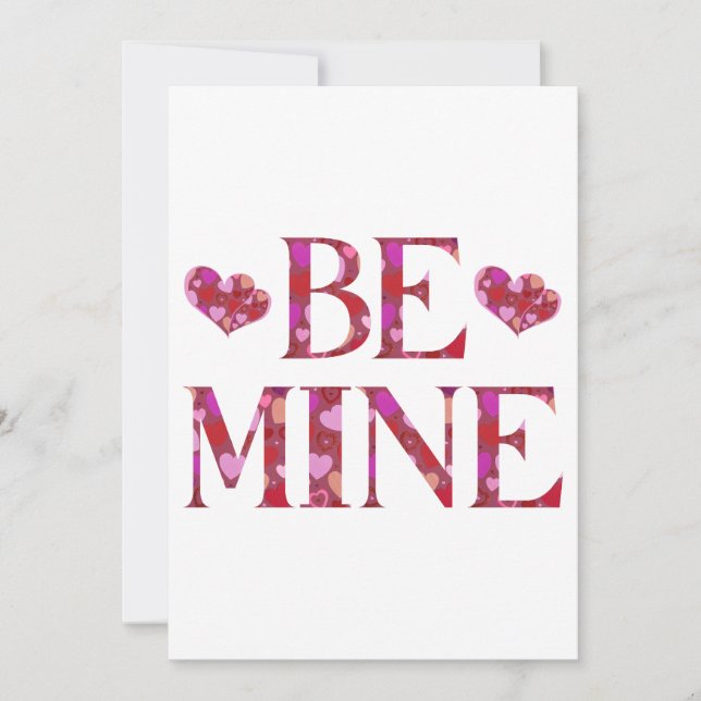 Invitación del Día de San Valentín Sé Mía (Anverso)