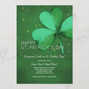 Invitación del día de St Patrick de la acuarela