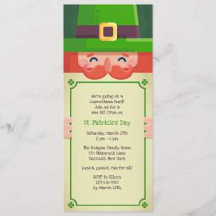 Invitación del día de St Patrick del Leprechaun