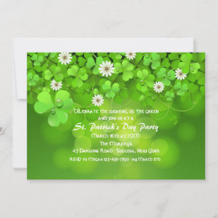 Invitación del día de St Patrick del trébol de la