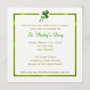 Invitación del día de St Patrick del vintage
