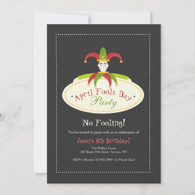 Invitación del día del inocente (Anverso)