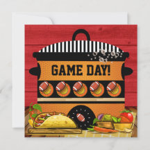Invitación del DÍA DEL JUEGO DE FÚTBOL DE TACO