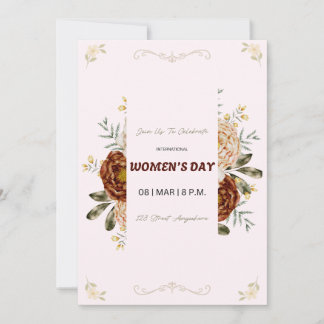 Invitación del Día Internacional de la Mujer - 8 d