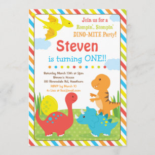 Invitación del dinosaurio/invitación de Dino