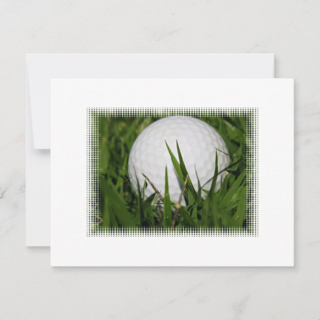 Invitación del diseño de la pelota de golf (Anverso)