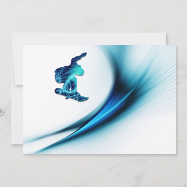 Invitación del diseño de la snowboard (Anverso)
