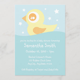 Invitación del dudoso caucho amarillo