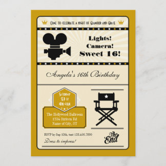 Invitación del dulce 16 de la película de