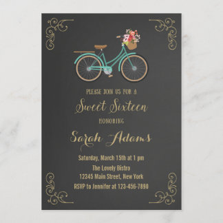 Invitación del dulce dieciséis de la pizarra de la