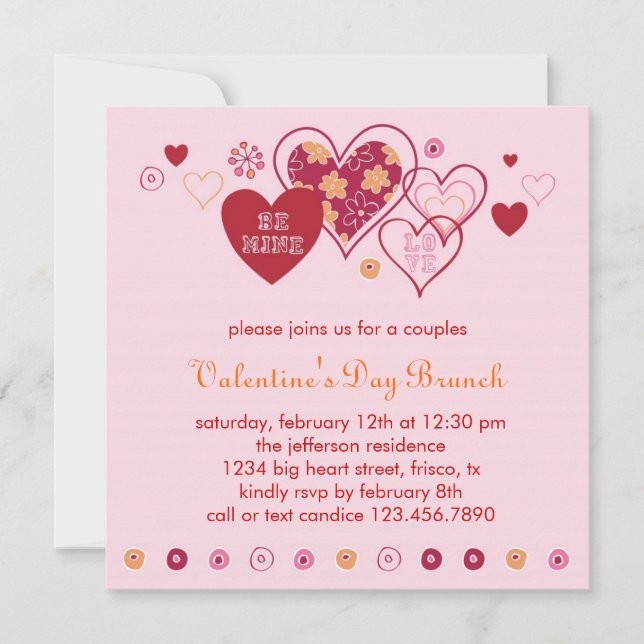 Invitación del El día de San Valentín (Anverso)