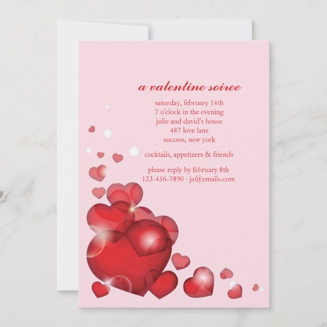 Invitación del El día de San Valentín de Heart Cor (Anverso)
