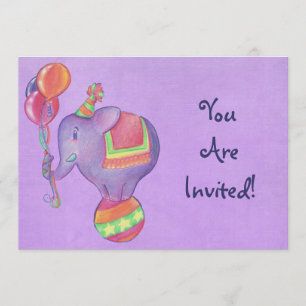 Invitación del elefante del fiesta