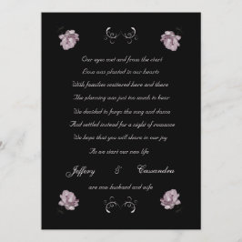 Invitación del elopaje de rosas pálidas