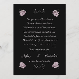 Invitación del elopaje de rosas pálidas