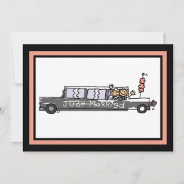 Invitación del Elopement Bride y Groom Limo