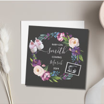 Invitación del embarazo de una niña bebé