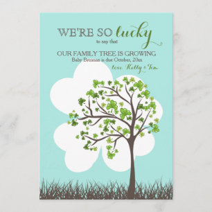 Invitación del embarazo del día de St Patrick