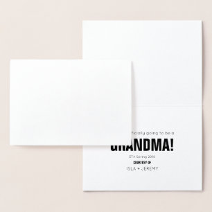 Invitación del embarazo del Relieve metalizado de