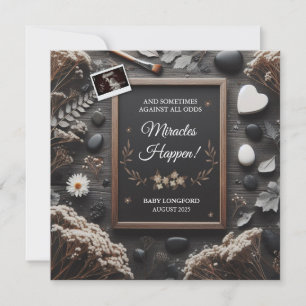 Invitación del embarazo en Boho   Los milagros ocu