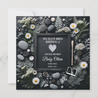 Invitación del embarazo en el Boho negro con Sonog