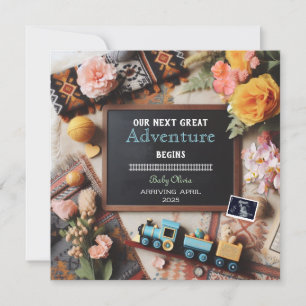 Invitación del embarazo en el tren, género neutro