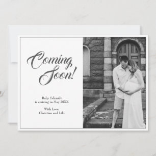 Invitación del embarazo en estilo clásico