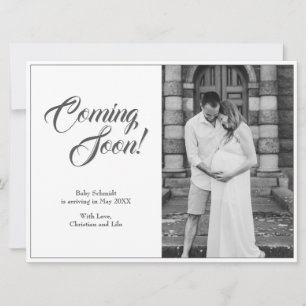 Invitación del embarazo en estilo clásico