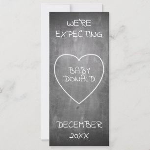 Invitación del embarazo en forma de pizarra