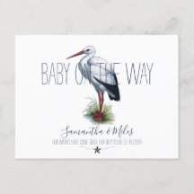 Invitación del embarazo en la cigüeña
