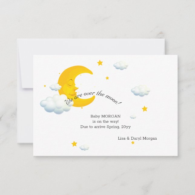 Invitación del embarazo en la Luna (Anverso)