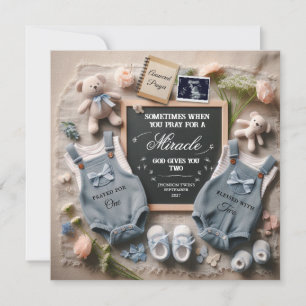 Invitación del embarazo gemelo   Esperando gemelos