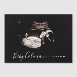 Invitación del embarazo Sonograma Nombre Imán