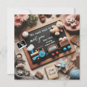 Invitación del embarazo tema de los medios sociale