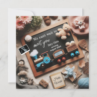 Invitación del embarazo tema de los medios sociale