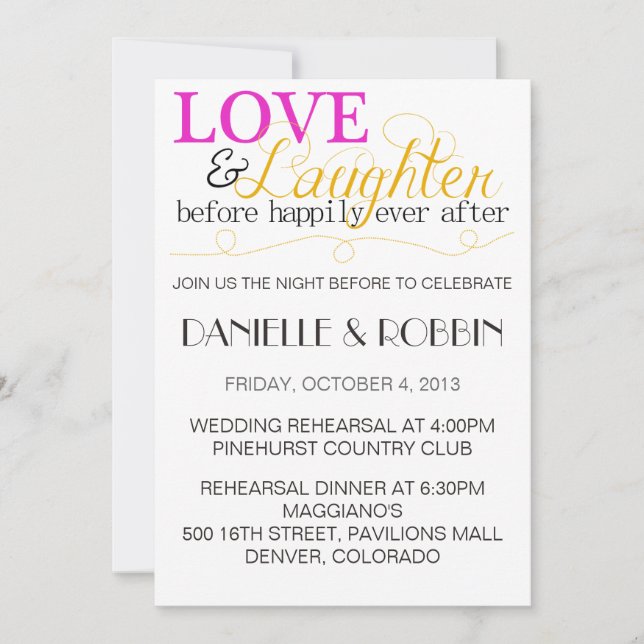 Invitación del ensayo del amor y de la risa (Anverso)