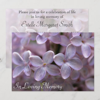 Invitación del entierro de la ceremonia