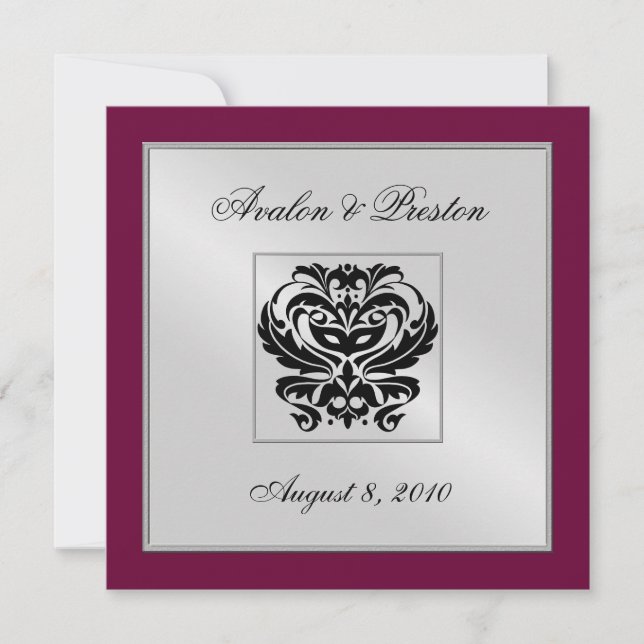 Invitación del Escudo de la boda de Damasco de Bor (Anverso)