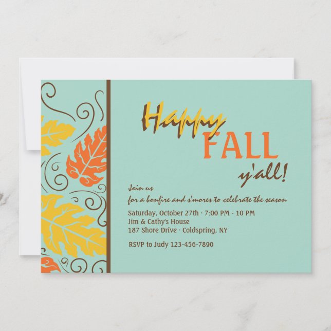 Invitación del esplendor de otoño (Anverso)